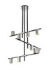 Z-LITE 814-9MB-PN 9 Light Chandelier ,Mate Black + Polished Nickel