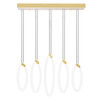 CWI LIGHTING 1273P23-5-602-RC 5 Light LED Chandelier with Satin Gold finish