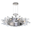 CWI LIGHTING 1170P25-8-613 8 Light Chandelier with Polished Nickle finish