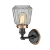 INNOVATIONS LIGHTING 203BK-BPAC-HRAC-G142 Chatham 1 Light Mixed Metals Sconce