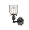 INNOVATIONS LIGHTING 203BK-BPPN-HRPN-G52 Small Bell 1 Light Mixed Metals Sconce