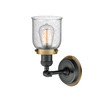 INNOVATIONS LIGHTING 203BK-BPBB-HRBB-G54 Small Bell 1 Light Mixed Metals Sconce