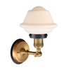 INNOVATIONS LIGHTING 203BB-BPBK-HRBK-G531 1 Light Mixed Metals Sconce INNOVATIONS LIGHTING 203BB-BPBK-HRBK-G531 1 Light Mixed Metals Sconce