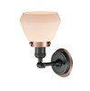 INNOVATIONS LIGHTING 203BK-BPAC-HRAC-G171 Fulton 1 Light Mixed Metals Sconce