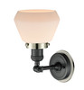 INNOVATIONS LIGHTING 203BK-BPPN-HRPN-G171 Fulton 1 Light Mixed Metals Sconce INNOVATIONS LIGHTING 203BK-BPPN-HRPN-G171 Fulton 1 Light Mixed Metals Sconce