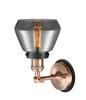 INNOVATIONS LIGHTING 203AC-BPBK-HRBK-G173 Fulton 1 Light Mixed Metals Sconce INNOVATIONS LIGHTING 203AC-BPBK-HRBK-G173 Fulton 1 Light Mixed Metals Sconce