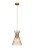 Z-LITE 6015MP-RB 1 Light Mini Pendant,Rubbed Brass