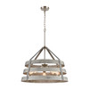 ELK LIGHTING 33458/5 Brigantine 5-Light chandelier in  Weathered Driftwood / Satin Nickel