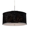 ELK LIGHTING 20048/5 Fabrique 5-Light Chandelier in Polished Chrome with Velvet Black Lace Shade