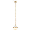 ELK LIGHTING 14534/1 Harmelin 1-Light mini pendant in  Satin Brass / White
