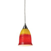 ELK LIGHTING 10218/1FIR Horizon 1-Light Fire Mini Pendant in Satin Nickel