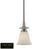 ELK LIGHTING 15123/1 1-Light Pendant in Black Chrome with Polished Nickel Accents