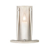 ELK LIGHTING 69340/1 White Stone 1-Light sconce in  Polished Nickel / Sunbleached Oak