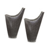 ELK HOME 857124/S2 Reaction Filled Candle Holders in Gray (Set of 2)