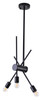 BETHEL INTERNATIONAL DU76C25BLK 3-Light Chandelier Matte Black