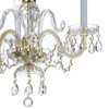 CRYSTORAMA 5044-PB-CL-I Traditional Crystal 3 Light Clear Crystal Brass Mini Chandelier