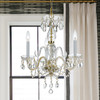 CRYSTORAMA 5044-PB-CL-I Traditional Crystal 3 Light Clear Crystal Brass Mini Chandelier