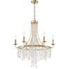 CRYSTORAMA GAB-B7306-GA Gabrielle 6 Light Antique Gold Chandelier