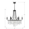 CRYSTORAMA GAB-B7306-MK Gabrielle 6 Light Matte Black Chandelier