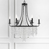 CRYSTORAMA GAB-B7306-MK Gabrielle 6 Light Matte Black Chandelier