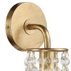 CRYSTORAMA GAB-B7311-GA Gabrielle 1 Light Antique Gold Wall Mount CRYSTORAMA GAB-B7311-GA Gabrielle 1 Light Antique Gold Wall Mount