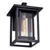 CWI LIGHTING 0414W10-1-101 Winfield 1 Light Black Outdoor Wall Light