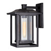 CWI LIGHTING 0414W10-1-101 Winfield 1 Light Black Outdoor Wall Light