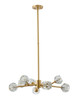 BETHEL INTERNATIONAL FT75C32BR 9-Light Chandelier Brass