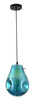 BETHEL INTERNATIONAL DLS49P8B 1-Light Pendant Black & Blue