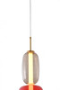 BETHEL INTERNATIONAL DLS37P17WGR 1-Light LED Pendant White, Grey, & Red