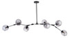 BETHEL INTERNATIONAL DLS58C70B 7-Light Chandelier Black BETHEL INTERNATIONAL DLS58C70B 7-Light Chandelier Black