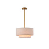 WAREHOUSE OF TIFFANY'S MD41/3MG Alena 15 in. 3-Light Indoor Matte Gold Finish Chandelier with Light Kit