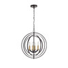 WAREHOUSE OF TIFFANY'S P2222-4 Jayce 18 in. 4-Light Indoor Bronze and Gold Finish Chandelier with Light Kit