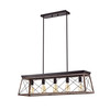 WAREHOUSE OF TIFFANY'S PD003-5IWG Harry 38 in. 5-LightIndoor Oil Rubbed Bronze Finish Chandelier with Light Kit