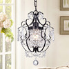 WAREHOUSE OF TIFFANY'S RL4025BL Ava 10 in. 1-Light Indoor Black Finish Chandelier with Light Kit