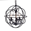 WAREHOUSE OF TIFFANY'S RL8158BL Tess 17 in. 3-Light Indoor Gold Finish Chandelier with Light Kit