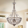 WAREHOUSE OF TIFFANY'S RL7971A Hercules 10 in. 4-Light Indoor Gold Finish Chandelier with Light Kit