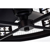 WAREHOUSE OF TIFFANY'S CFL-8490S/MB Lacey 19 in. 4-Light Indoor Matte Black Finish Ceiling Fan with Light Kit