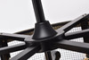 WAREHOUSE OF TIFFANY'S CFL-8491B/IGW Samual 31 in. 6-Light Indoor Matte Black Finish Ceiling Fan with Light Kit