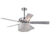 WAREHOUSE OF TIFFANY'S CFL-8409REMO/CH Rexen 52 in. 3-Light Indoor Chrome Finish Remote Controlled Ceiling Fan with Light Kit WAREHOUSE OF TIFFANY'S CFL-8409REMO/CH Rexen 52 in. 3-Light Indoor Chrome Finish Remote Controlled Ceiling Fan with Light Kit