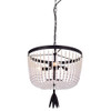 WAREHOUSE OF TIFFANY'S RL8273BL Cahrin 19 in. 3-Light Indoor Multi Finish Chandelier with Light Kit