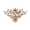 WAREHOUSE OF TIFFANY'S RL8024 Ava 6-light Gold 27-inch Crystal Flush Mount