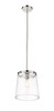 Z-LITE 3032P10-PN 1 Light Pendant, Polished Nickel