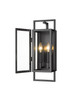 Z-LITE 598S-BK 2 Light Outdoor Wall Sconce, Black