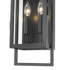 Z-LITE 598S-BK 2 Light Outdoor Wall Sconce, Black