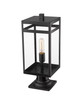 Z-LITE 596PHMR-533PM-BK 1 Light Outdoor Pier Mounted Fixture, Black