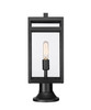 Z-LITE 596PHMR-553PM-BK 1 Light Outdoor Pier Mounted Fixture, Black