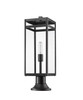 Z-LITE 596PHBR-553PM-BK 1 Light Outdoor Pier Mounted Fixture, Black