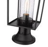 Z-LITE 594PHMR-553PM-BK 1 Light Outdoor Pier Mounted Fixture, Black