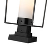 Z-LITE 595PHBS-SQPM-BK 1 Light Outdoor Pier Mounted Fixture, Black